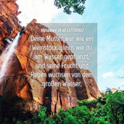 Picture 04 - Hesekiel 19:10 LUTH1912 - Deine Mutter war wie ein Weinstock, gleich wie du - Bible Verse Picture