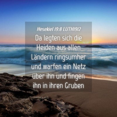 Picture 04 - Hesekiel 19:8 LUTH1912 - Da legten sich die Heiden aus allen Ländern - Bible Verse Picture