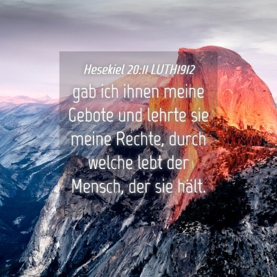 Picture 04 - Hesekiel 20:11 LUTH1912 - gab ich ihnen meine Gebote und lehrte sie meine - Bible Verse Picture