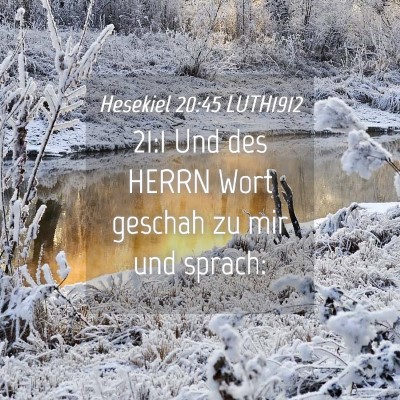 Picture 04 - Hesekiel 20:45 LUTH1912 - 21:1 Und des HERRN Wort geschah zu mir und - Bible Verse Picture