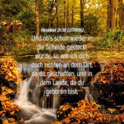 Picture 04 - Hesekiel 21:30 LUTH1912 - Und ob's schon wieder in die Scheide gesteckt - Bible Verse Picture