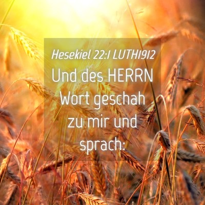 Picture 04 - Hesekiel 22:1 LUTH1912 - Und des HERRN Wort geschah zu mir und - Bible Verse Picture