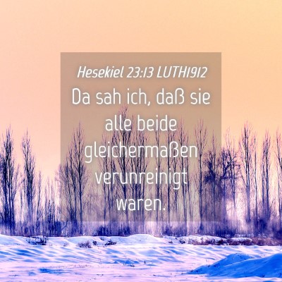 Picture 04 - Hesekiel 23:13 LUTH1912 - Da sah ich, daß sie alle beide gleichermaßen - Bible Verse Picture
