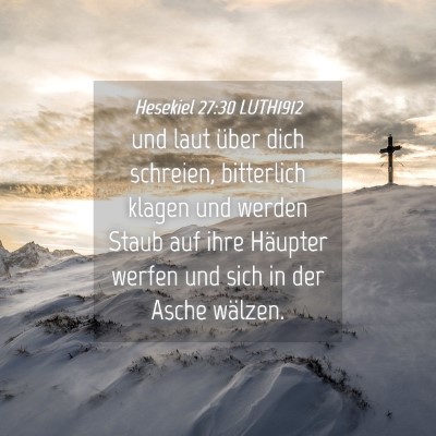 Picture 04 - Hesekiel 27:30 LUTH1912 - und laut über dich schreien, bitterlich klagen - Bible Verse Picture
