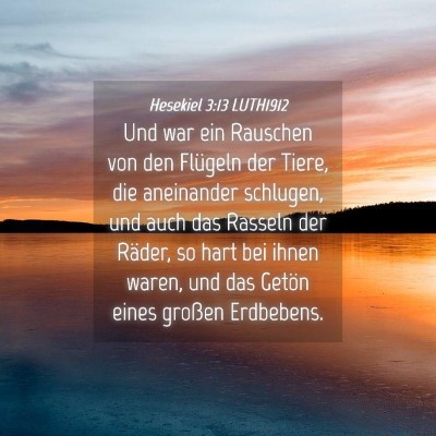 Picture 04 - Hesekiel 3:13 LUTH1912 - Und war ein Rauschen von den Flügeln der Tiere, - Bible Verse Picture