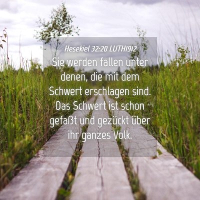 Picture 04 - Hesekiel 32:20 LUTH1912 - Sie werden fallen unter denen, die mit dem - Bible Verse Picture