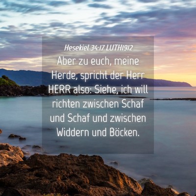 Picture 04 - Hesekiel 34:17 LUTH1912 - Aber zu euch, meine Herde, spricht der Herr HERR - Bible Verse Picture