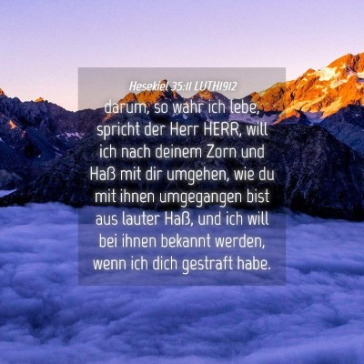 Picture 04 - Hesekiel 35:11 LUTH1912 - darum, so wahr ich lebe, spricht der Herr HERR, - Bible Verse Picture
