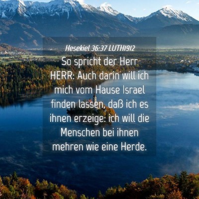 Picture 04 - Hesekiel 36:37 LUTH1912 - So spricht der Herr HERR: Auch darin will ich - Bible Verse Picture