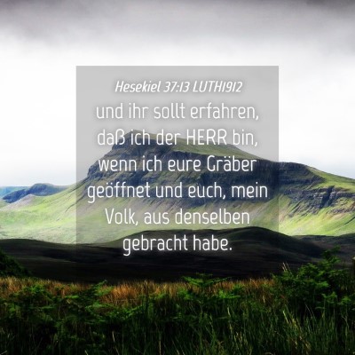 Picture 04 - Hesekiel 37:13 LUTH1912 - und ihr sollt erfahren, daß ich der HERR bin, - Bible Verse Picture