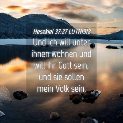 Picture 04 - Hesekiel 37:27 LUTH1912 - Und ich will unter ihnen wohnen und will ihr Gott - Bible Verse Picture