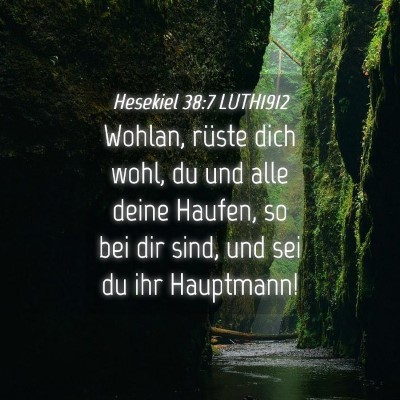 Picture 04 - Hesekiel 38:7 LUTH1912 - Wohlan, rüste dich wohl, du und alle deine - Bible Verse Picture