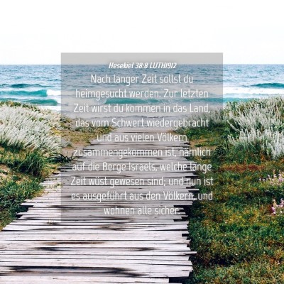 Picture 04 - Hesekiel 38:8 LUTH1912 - Nach langer Zeit sollst du heimgesucht werden. - Bible Verse Picture