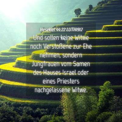 Picture 04 - Hesekiel 44:22 LUTH1912 - Und sollen keine Witwe noch Verstoßene zur Ehe - Bible Verse Picture