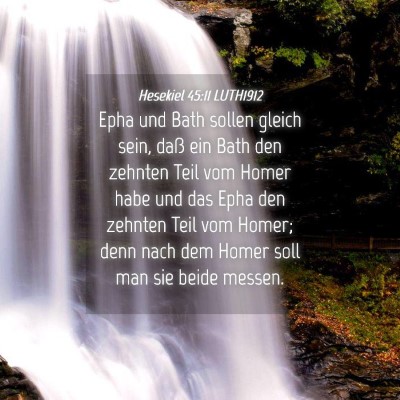 Picture 04 - Hesekiel 45:11 LUTH1912 - Epha und Bath sollen gleich sein, daß ein Bath - Bible Verse Picture
