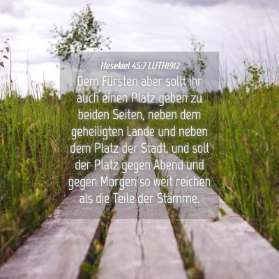 Picture 04 - Hesekiel 45:7 LUTH1912 - Dem Fürsten aber sollt ihr auch einen Platz - Bible Verse Picture