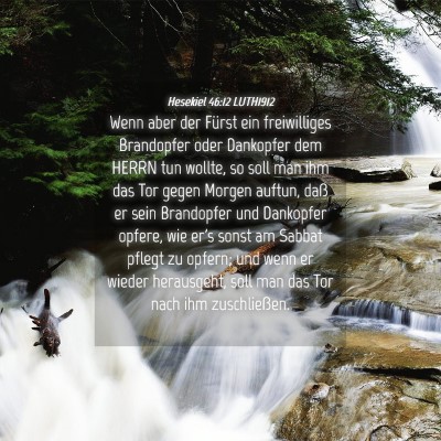 Picture 04 - Hesekiel 46:12 LUTH1912 - Wenn aber der Fürst ein freiwilliges Brandopfer - Bible Verse Picture