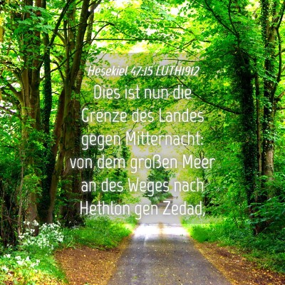 Picture 04 - Hesekiel 47:15 LUTH1912 - Dies ist nun die Grenze des Landes gegen - Bible Verse Picture