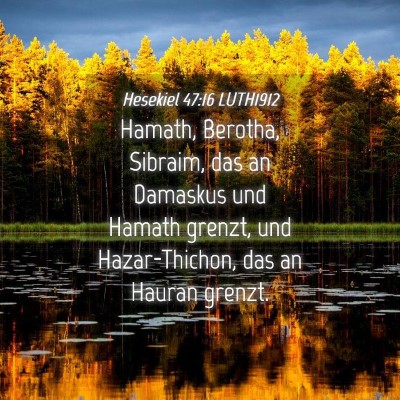 Picture 04 - Hesekiel 47:16 LUTH1912 - Hamath, Berotha, Sibraim, das an Damaskus und - Bible Verse Picture