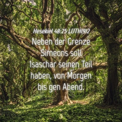 Picture 04 - Hesekiel 48:25 LUTH1912 - Neben der Grenze Simeons soll Isaschar seinen - Bible Verse Picture