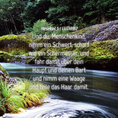 Picture 04 - Hesekiel 5:1 LUTH1912 - Und du, Menschenkind, nimm ein Schwert, scharf - Bible Verse Picture