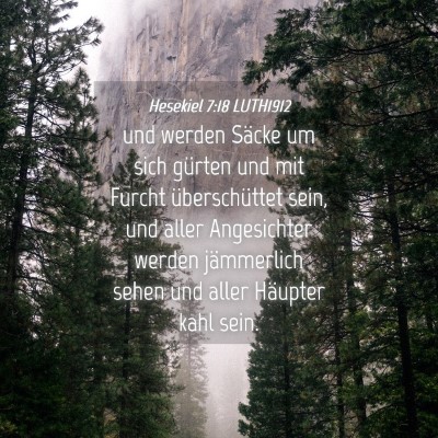 Picture 04 - Hesekiel 7:18 LUTH1912 - und werden Säcke um sich gürten und mit Furcht - Bible Verse Picture