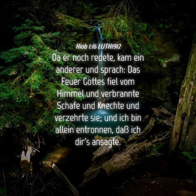 Picture 04 - Hiob 1:16 LUTH1912 - Da er noch redete, kam ein anderer und sprach: - Bible Verse Picture