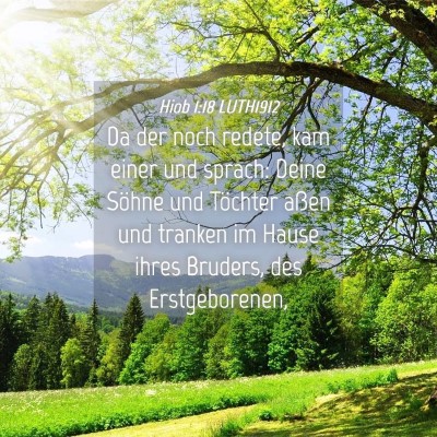 Picture 04 - Hiob 1:18 LUTH1912 - Da der noch redete, kam einer und sprach: Deine - Bible Verse Picture