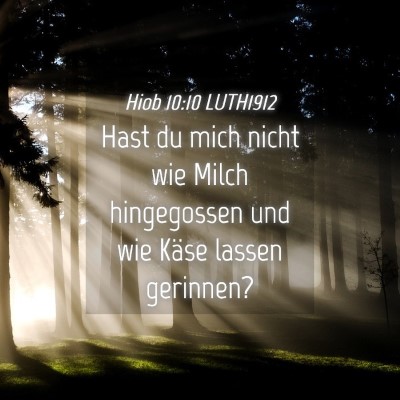 Picture 04 - Hiob 10:10 LUTH1912 - Hast du mich nicht wie Milch hingegossen und wie - Bible Verse Picture