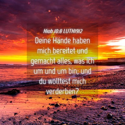 Picture 04 - Hiob 10:8 LUTH1912 - Deine Hände haben mich bereitet und gemacht - Bible Verse Picture
