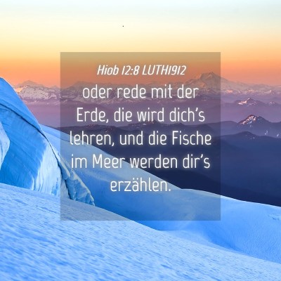 Picture 04 - Hiob 12:8 LUTH1912 - oder rede mit der Erde, die wird dich's lehren, - Bible Verse Picture