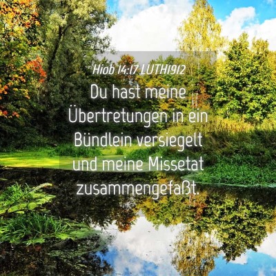 Picture 04 - Hiob 14:17 LUTH1912 - Du hast meine Übertretungen in ein Bündlein - Bible Verse Picture
