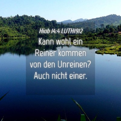 Picture 04 - Hiob 14:4 LUTH1912 - Kann wohl ein Reiner kommen von den Unreinen? - Bible Verse Picture