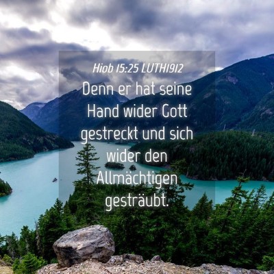 Picture 04 - Hiob 15:25 LUTH1912 - Denn er hat seine Hand wider Gott gestreckt und - Bible Verse Picture