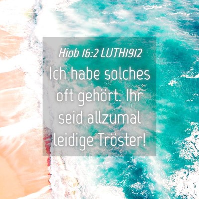 Picture 04 - Hiob 16:2 LUTH1912 - Ich habe solches oft gehört. Ihr seid allzumal - Bible Verse Picture