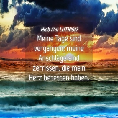 Picture 04 - Hiob 17:11 LUTH1912 - Meine Tage sind vergangen; meine Anschläge sind - Bible Verse Picture