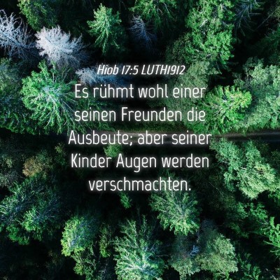 Picture 04 - Hiob 17:5 LUTH1912 - Es rühmt wohl einer seinen Freunden die - Bible Verse Picture