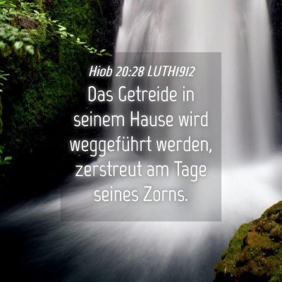 Picture 04 - Hiob 20:28 LUTH1912 - Das Getreide in seinem Hause wird weggeführt - Bible Verse Picture