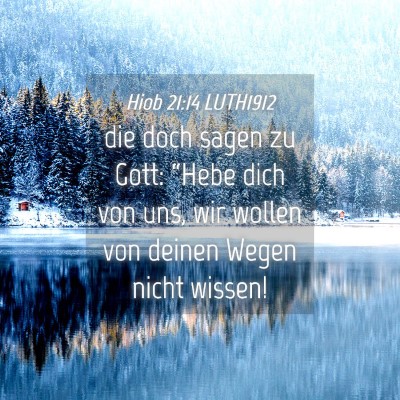 Picture 04 - Hiob 21:14 LUTH1912 - die doch sagen zu Gott: “Hebe dich von uns, wir - Bible Verse Picture