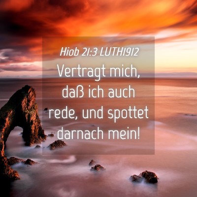 Picture 04 - Hiob 21:3 LUTH1912 - Vertragt mich, daß ich auch rede, und spottet - Bible Verse Picture
