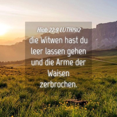 Picture 04 - Hiob 22:9 LUTH1912 - die Witwen hast du leer lassen gehen und die Arme - Bible Verse Picture