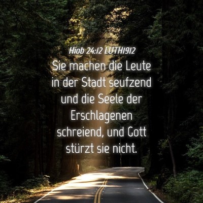 Picture 04 - Hiob 24:12 LUTH1912 - Sie machen die Leute in der Stadt seufzend und - Bible Verse Picture