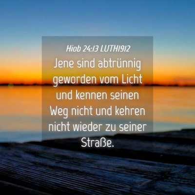 Picture 04 - Hiob 24:13 LUTH1912 - Jene sind abtrünnig geworden vom Licht und - Bible Verse Picture