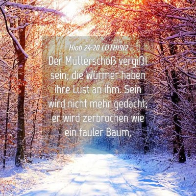 Picture 04 - Hiob 24:20 LUTH1912 - Der Mutterschoß vergißt sein; die Würmer haben - Bible Verse Picture