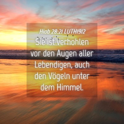 Picture 04 - Hiob 28:21 LUTH1912 - Sie ist verhohlen vor den Augen aller Lebendigen, - Bible Verse Picture