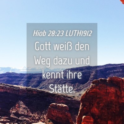 Picture 04 - Hiob 28:23 LUTH1912 - Gott weiß den Weg dazu und kennt ihre - Bible Verse Picture