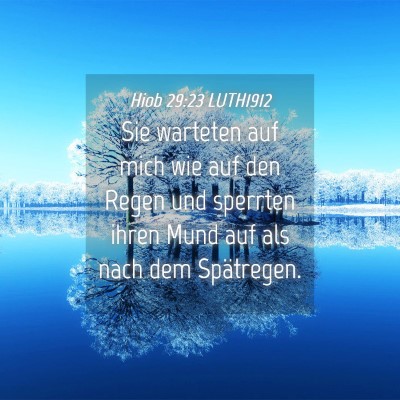 Picture 04 - Hiob 29:23 LUTH1912 - Sie warteten auf mich wie auf den Regen und - Bible Verse Picture