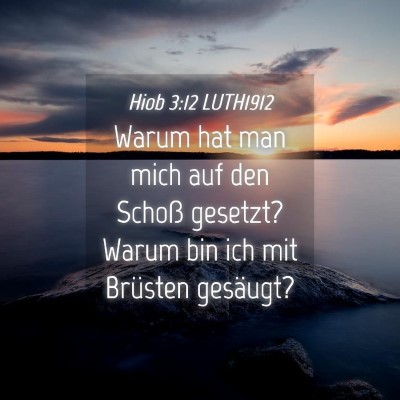 Picture 04 - Hiob 3:12 LUTH1912 - Warum hat man mich auf den Schoß gesetzt? Warum - Bible Verse Picture