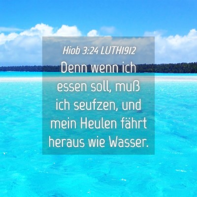 Picture 04 - Hiob 3:24 LUTH1912 - Denn wenn ich essen soll, muß ich seufzen, und - Bible Verse Picture