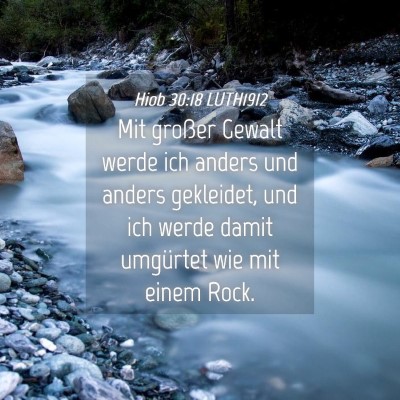 Picture 04 - Hiob 30:18 LUTH1912 - Mit großer Gewalt werde ich anders und anders - Bible Verse Picture